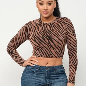 Zebra Print Crop Top